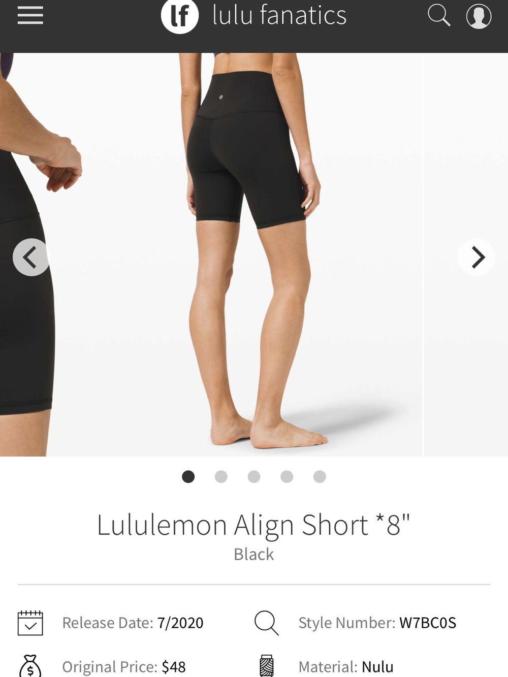 lululemon Align Short 8" (Biker Short, Bike Shorts)